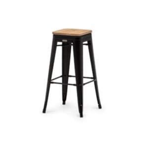 Barkruk Tolix Style - zwart