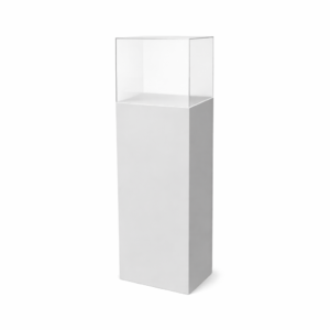 Sokkel Columna - wit met plexi kap