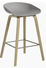 Barkruk - Hay AAS - lichtgrijs soft